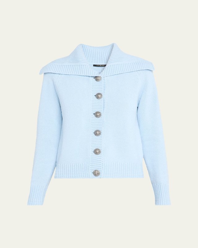 Emmet Spread-Collar Knit Sweat